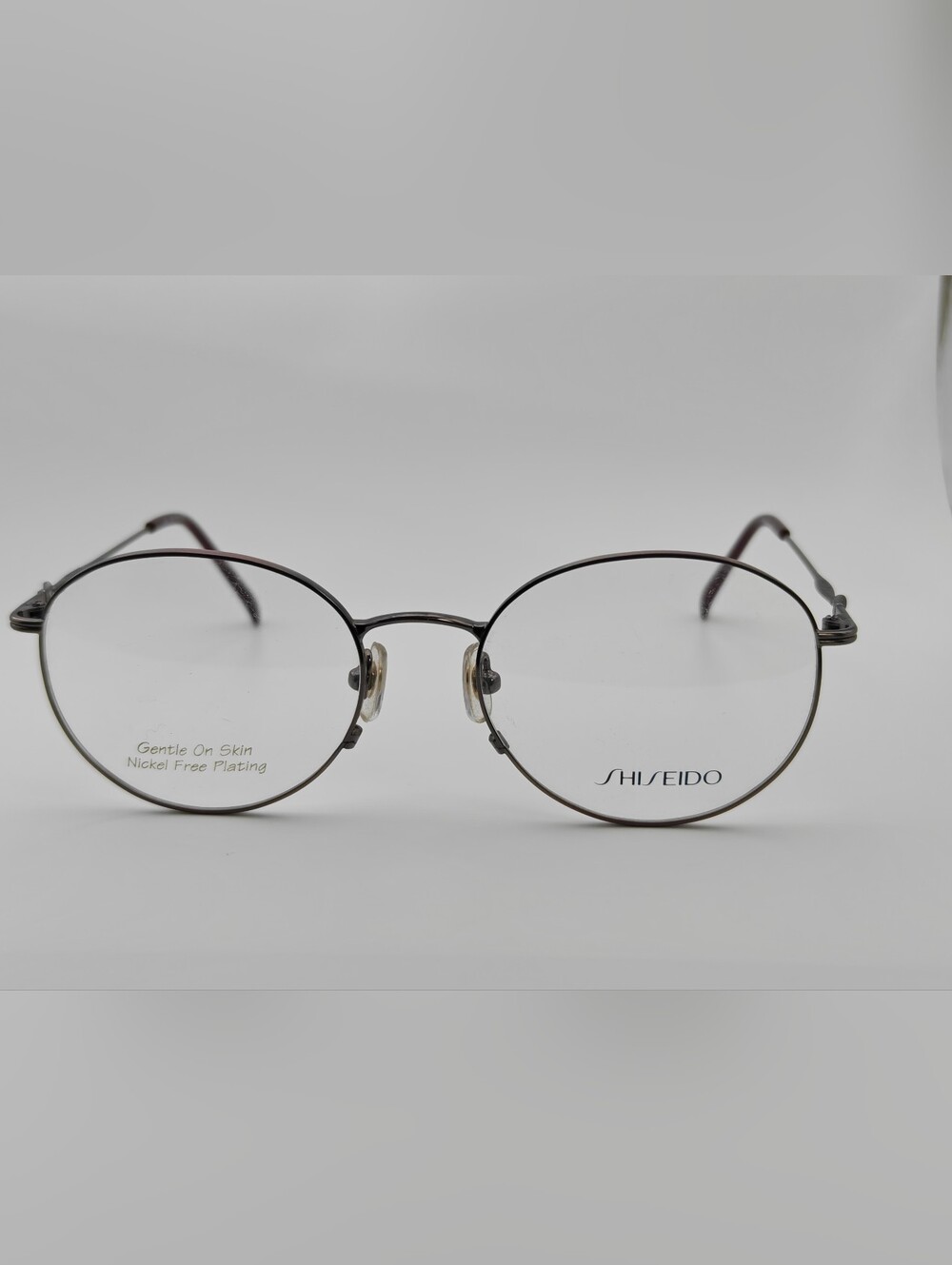 Shiseido 705 Round Metal Glasses in Lavender Finish. Panto Round. Rare.